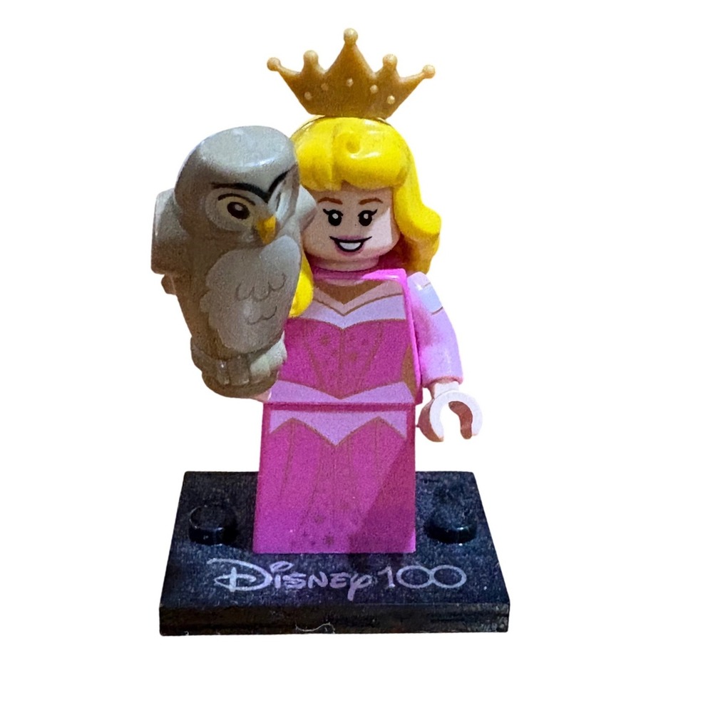 LEGO Disney 100 Aurora Minifigure 71038 Sleeping Beauty with Owl and Base